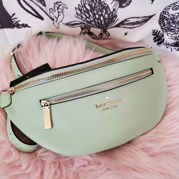 NWT KATE SPADE LEILA BELT BAG BEACH GLASS MINT FANNY PACK - Picture 1 of 7